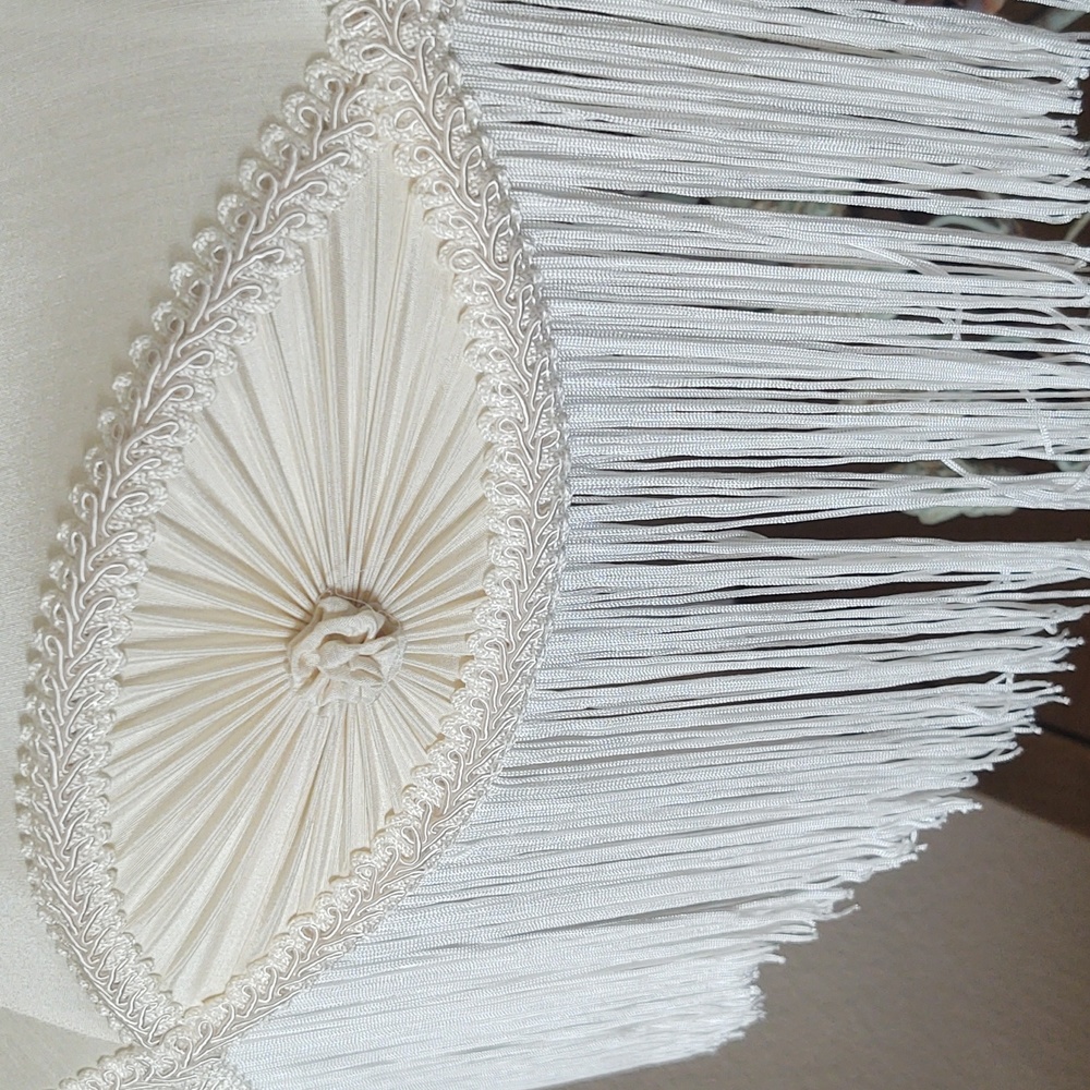 Antique Silk Lampshade - Picture 2 of 8